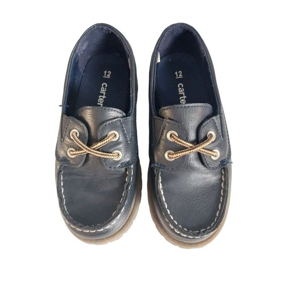Carters Boys' Little Kid Mac Loafers Navy Boat Shoe sz 12M - Picture 2 of 8